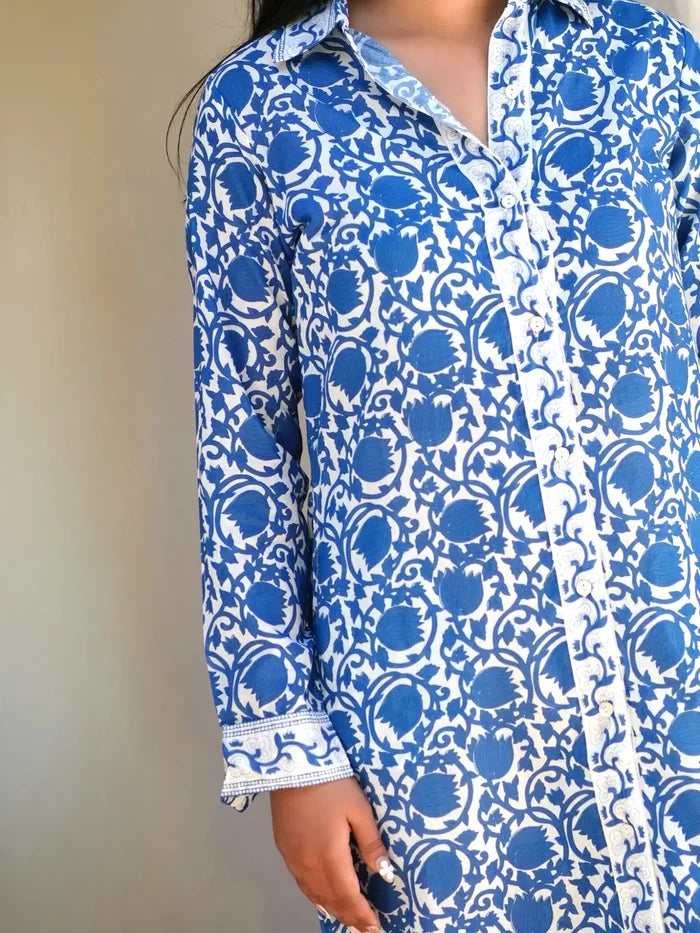 Adriana Shirt Dress Blue