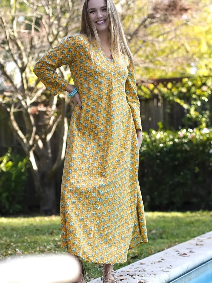 Calypso Dress Mustard