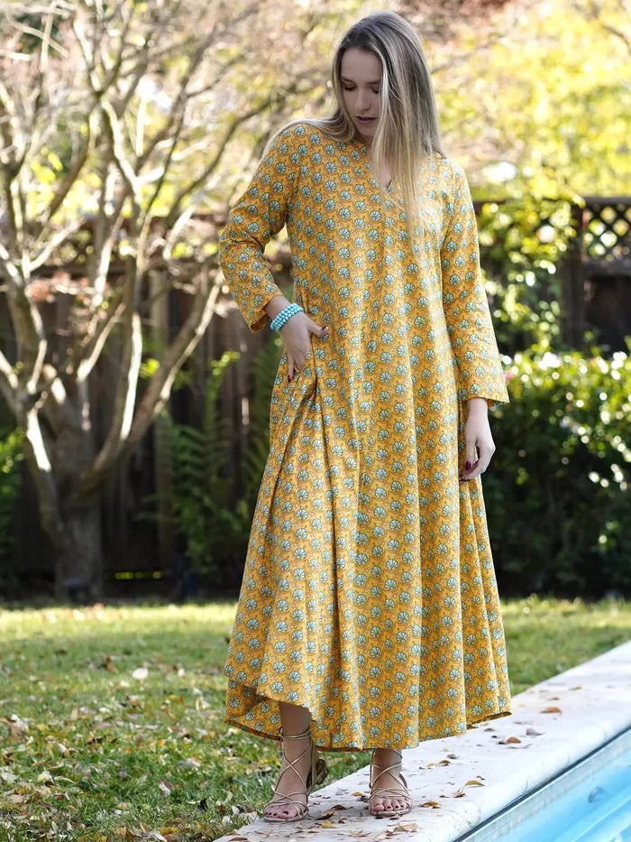 Calypso Dress Mustard