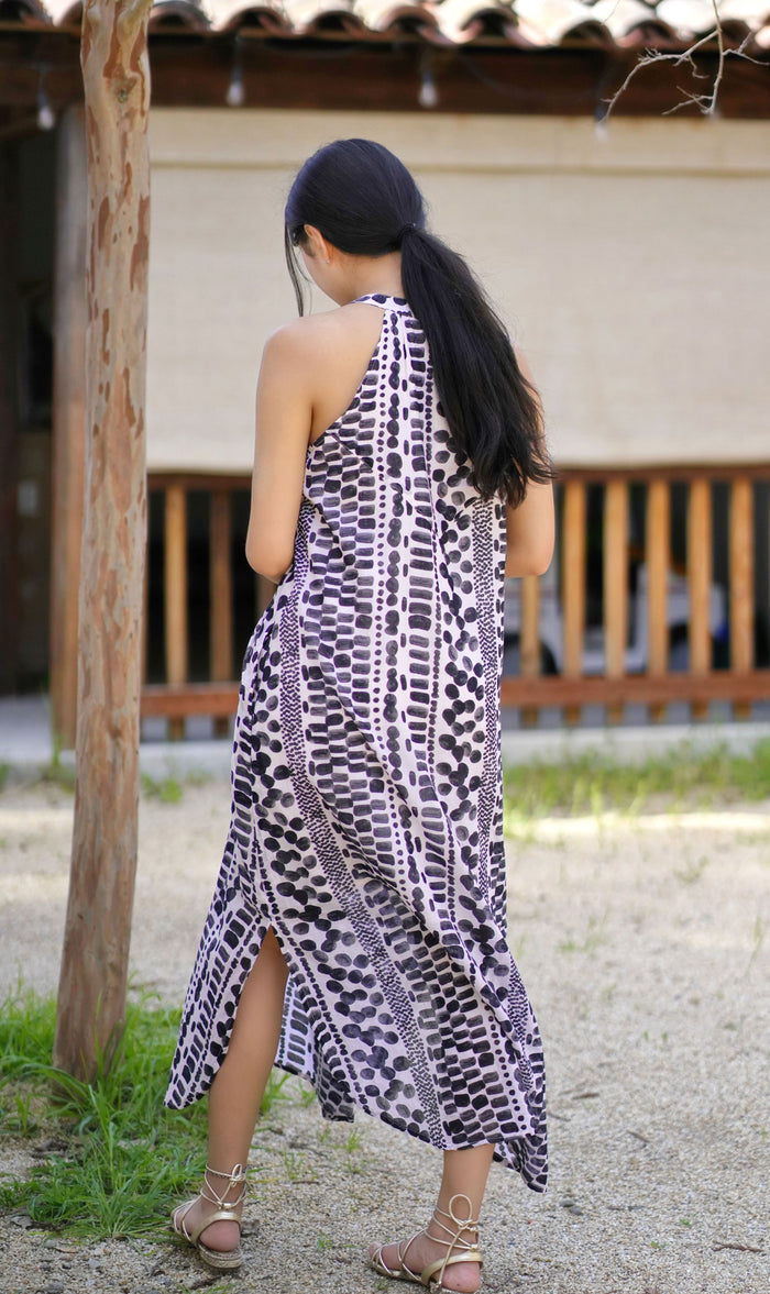 Davina Maxi Dress Black White