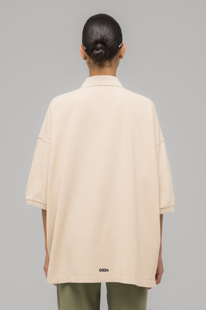 "FAINTING CROSS" OVERSIZED POLO SHIRT - 032c