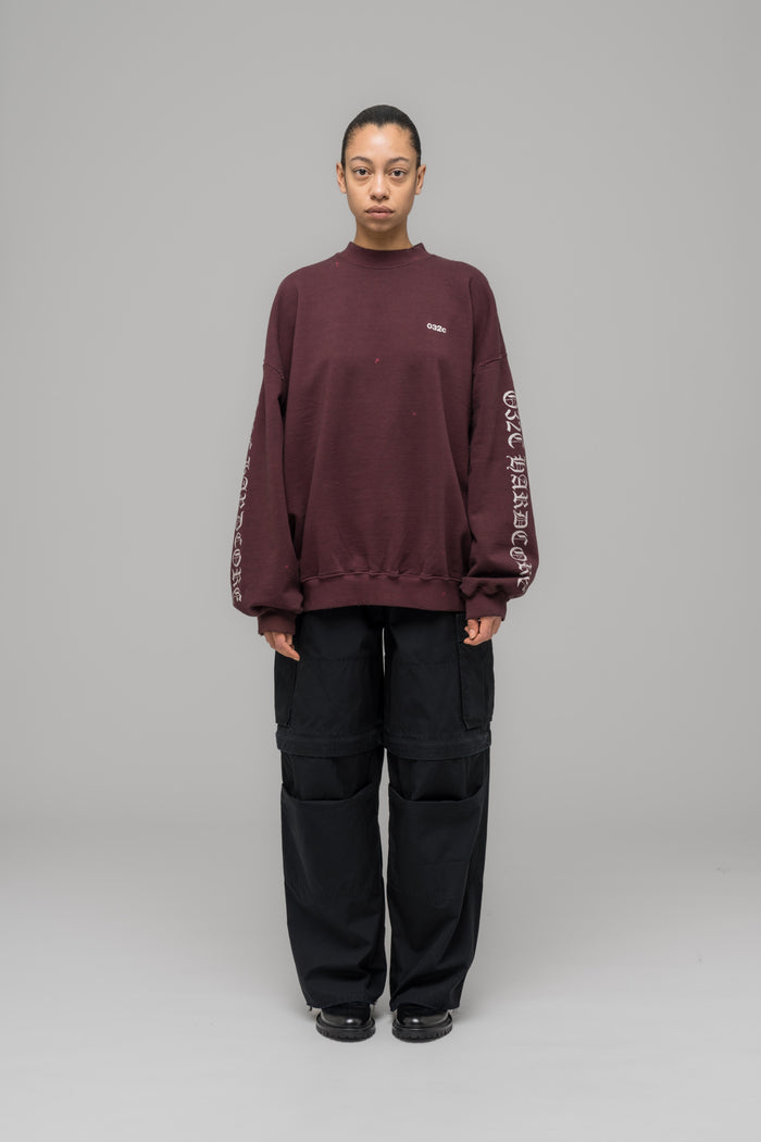 "HARDCORE SINCE 2001" OVERSIZED CREWNECK - 032c