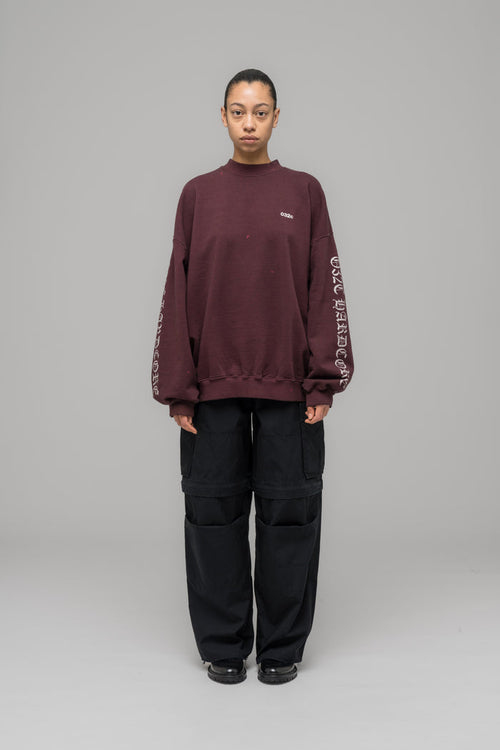 "HARDCORE SINCE 2001" OVERSIZED CREWNECK - 032c