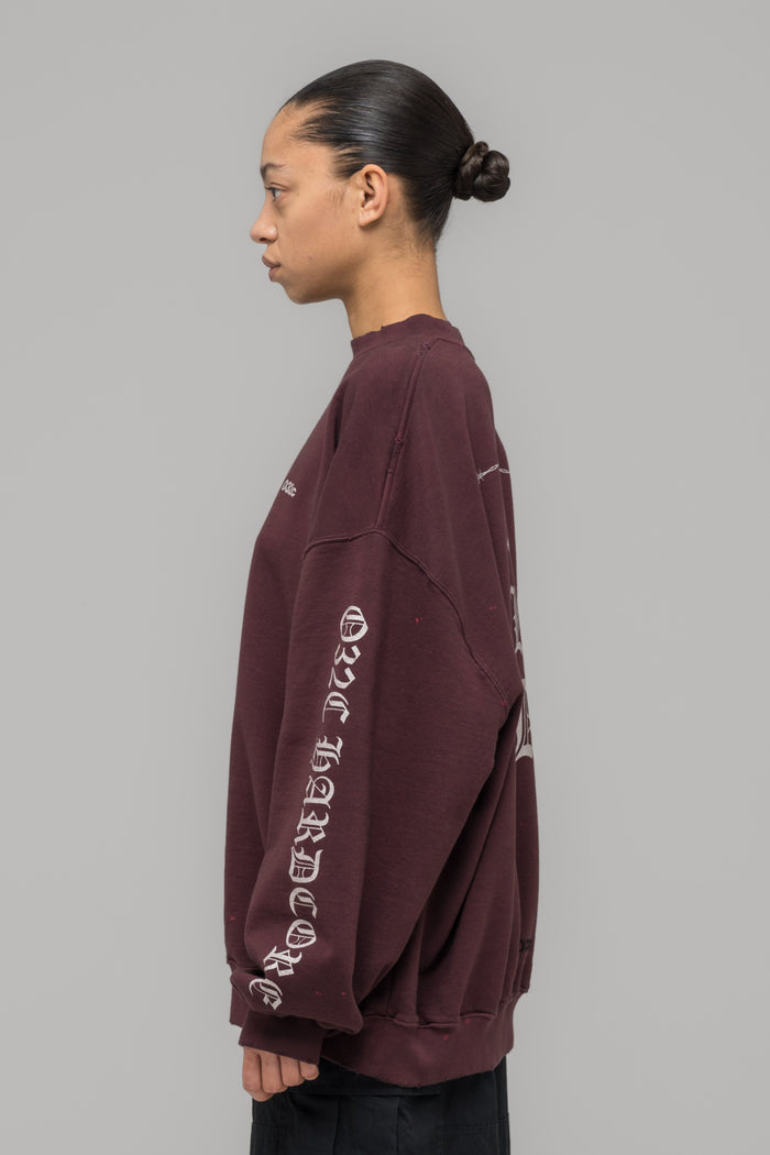 "HARDCORE SINCE 2001" OVERSIZED CREWNECK - 032c