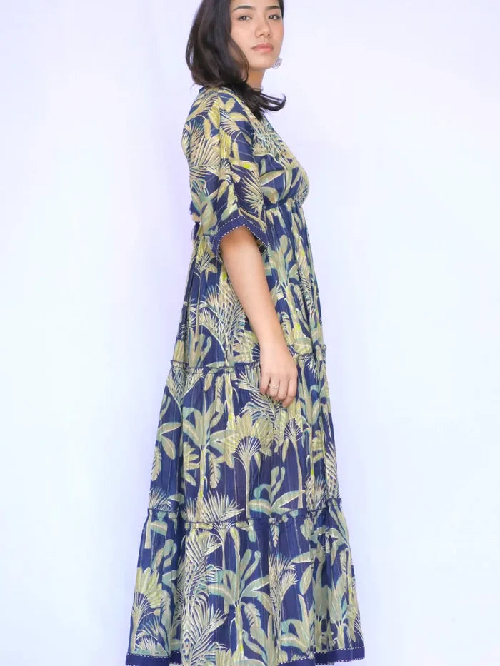 Julieta Dress-Navy Beige