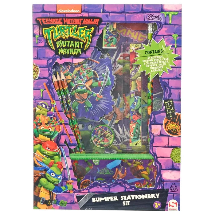 Teenage Mutant Ninja Turtles Bumper Stationery Set with Notebook, note pad, pencils, ruler and lots more