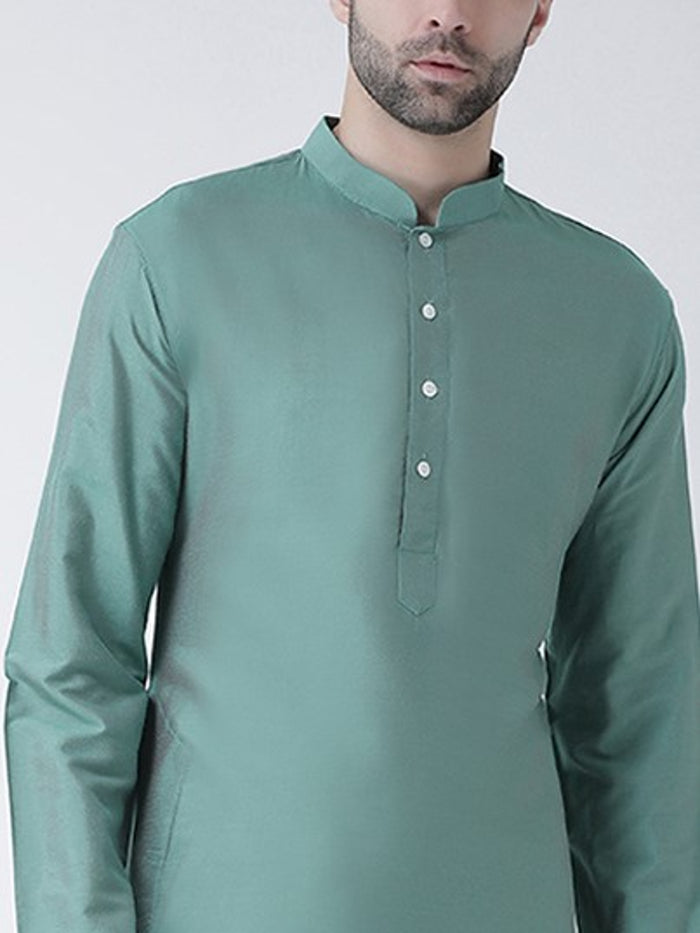 Kisah Men Green Kurta Dhoti Set