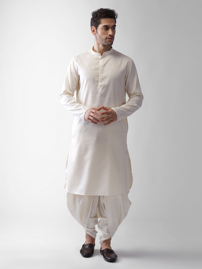 Kisah Men Grey Kurta Jacket Dhoti  Set