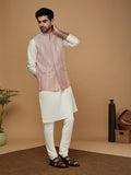 Men Ombre Kurta Jacket Churidar Set