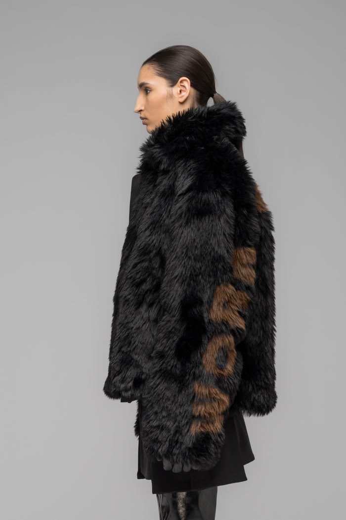 "MUDDY" FAUX FUR BLOUSON - 032c