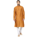 Mustard Silk Blend Solid Kurta