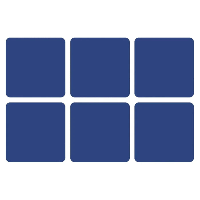 dark blue solid colour set of 6 coasters from Pimpernel
