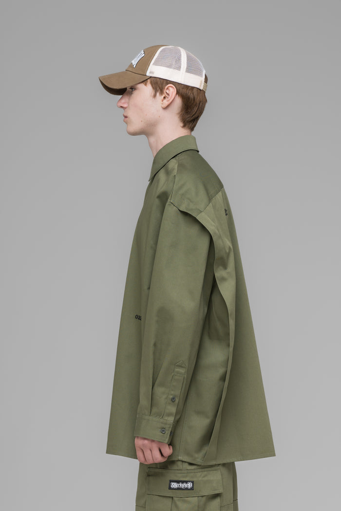 "STEAMING OPTIONAL" OVERSIZED SHIRT